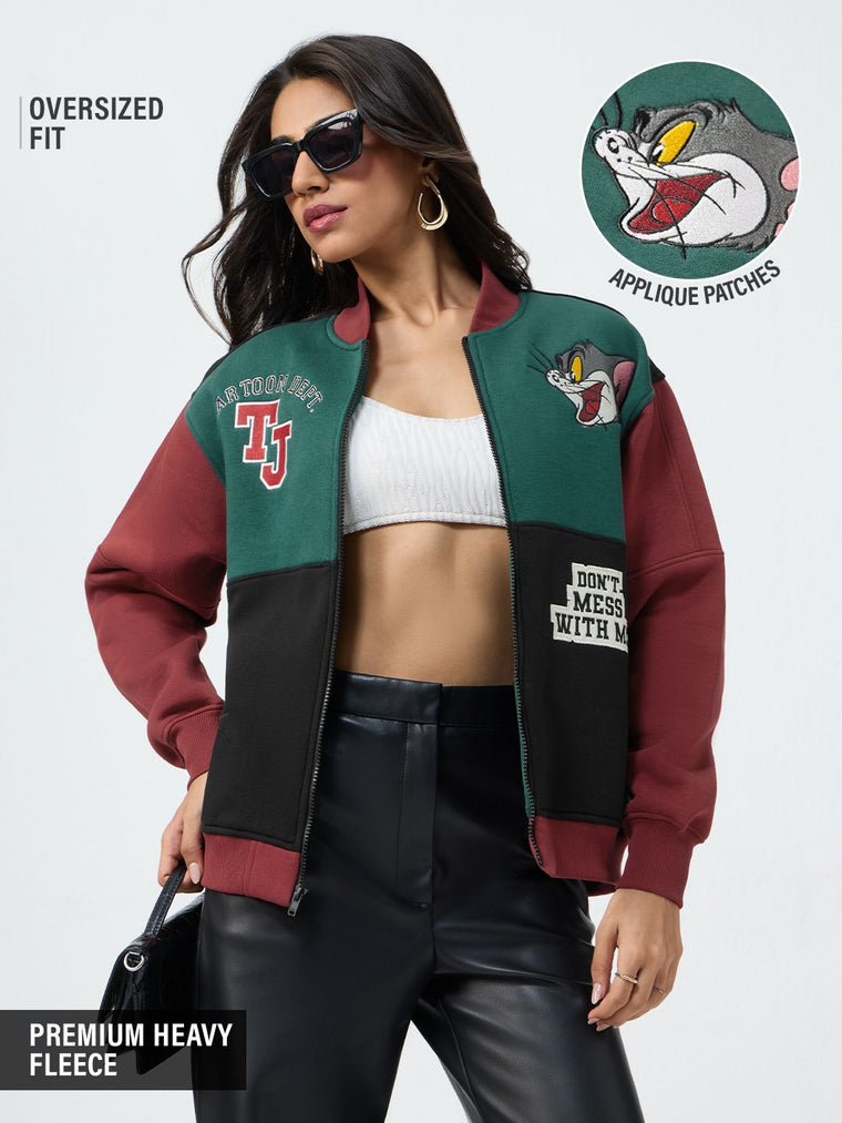 Tom & Jerry: Don't Mess With Me Women Varsity Jackets