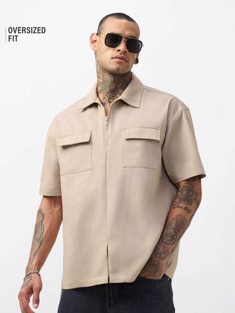 Zipper Polo: Dune Classic Polos