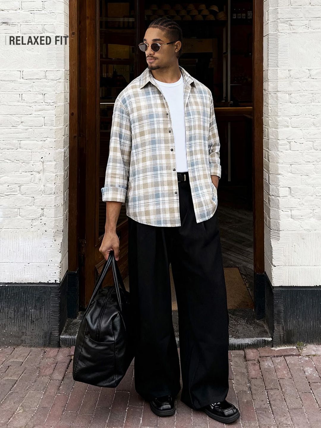 Plaid Shirt: Butternut Men Relaxed Shirts
