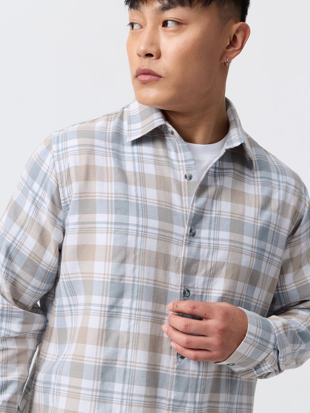 Plaid Shirt: Butternut Men Relaxed Shirts