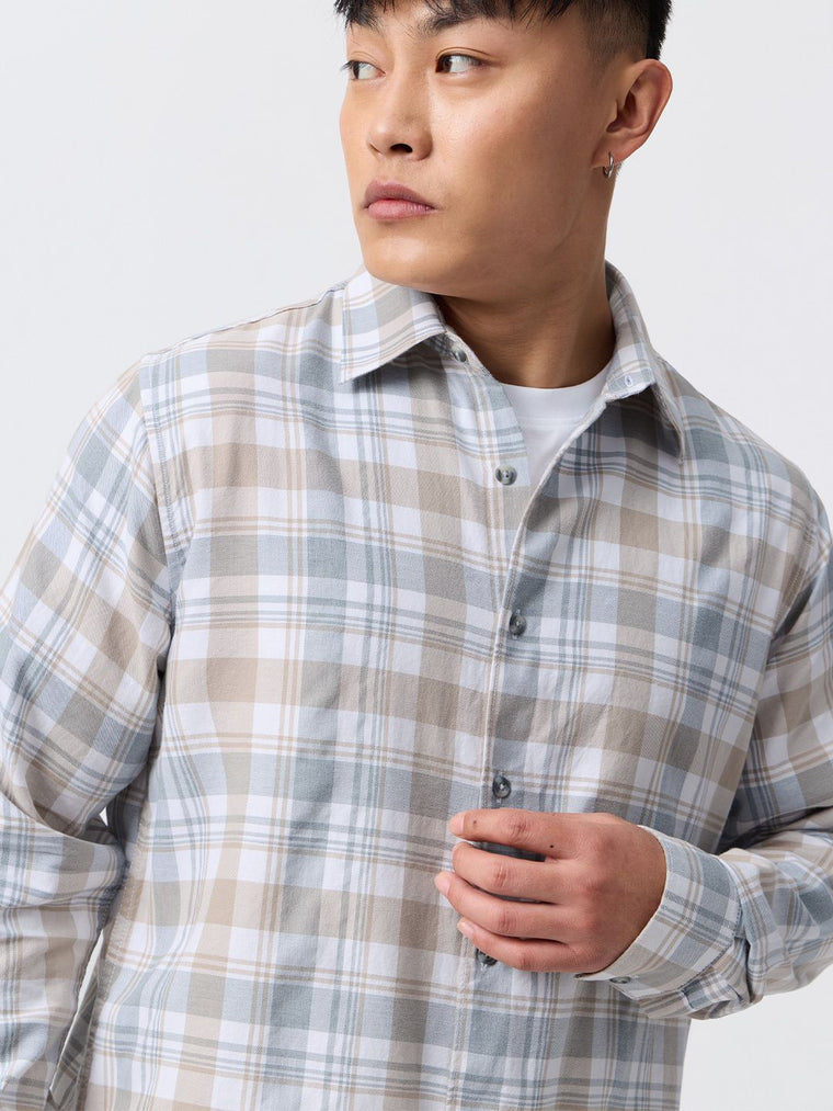 Plaid Shirt: Butternut Men Relaxed Shirts