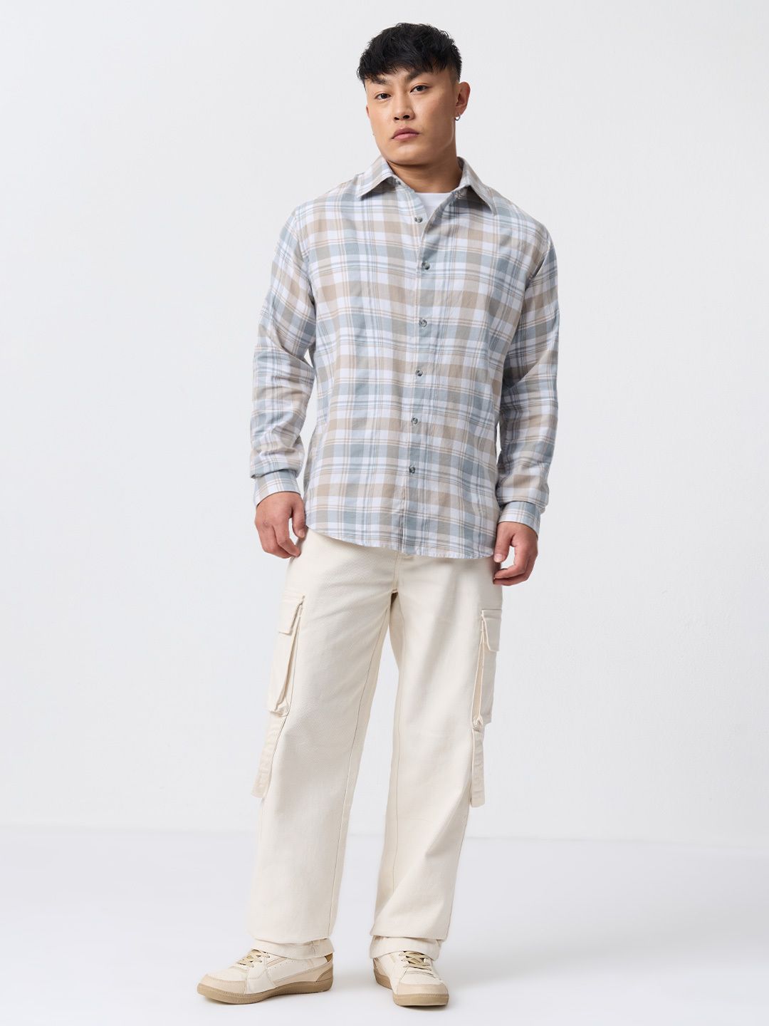 Plaid Shirt: Butternut Men Relaxed Shirts