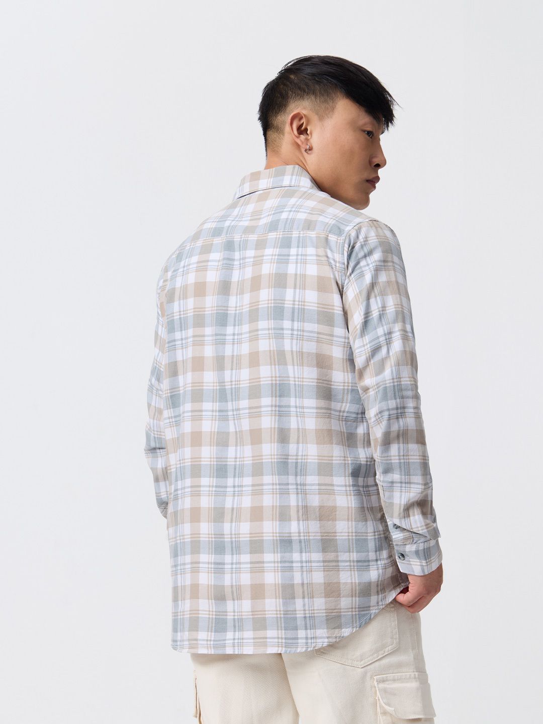 Plaid Shirt: Butternut Men Relaxed Shirts