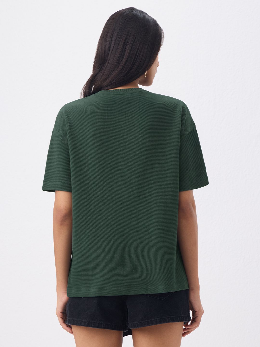Textured Tshirt: Vintage Compass Women Oversized T-Shirts