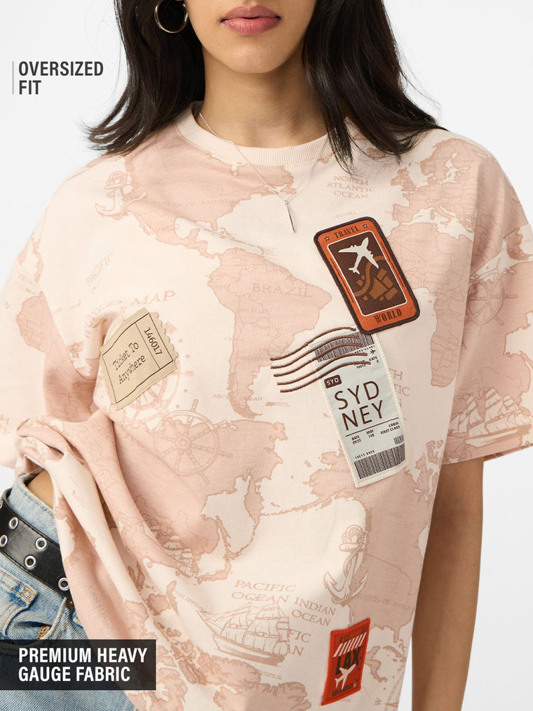 TSS Originals: Travel Women Oversized T-Shirts