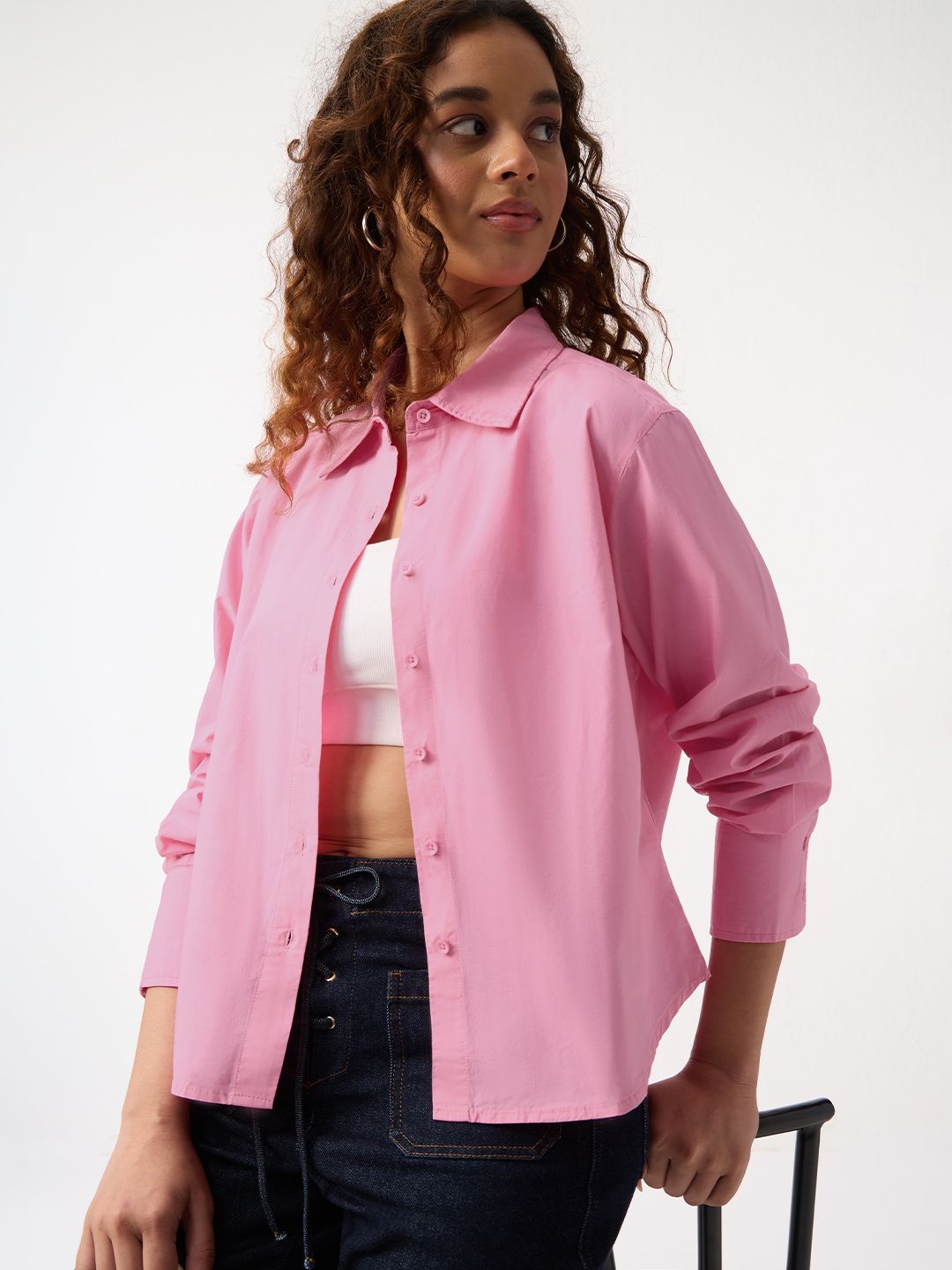 Classic Solids: Rose Women Regular Shirts