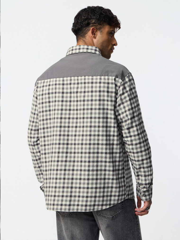 Checks Shirt: Chrome Men Relaxed Shirts