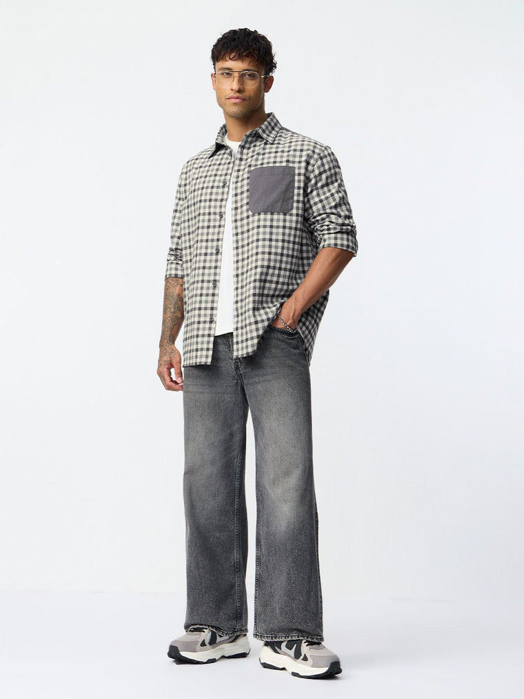 Checks Shirt: Chrome Men Relaxed Shirts