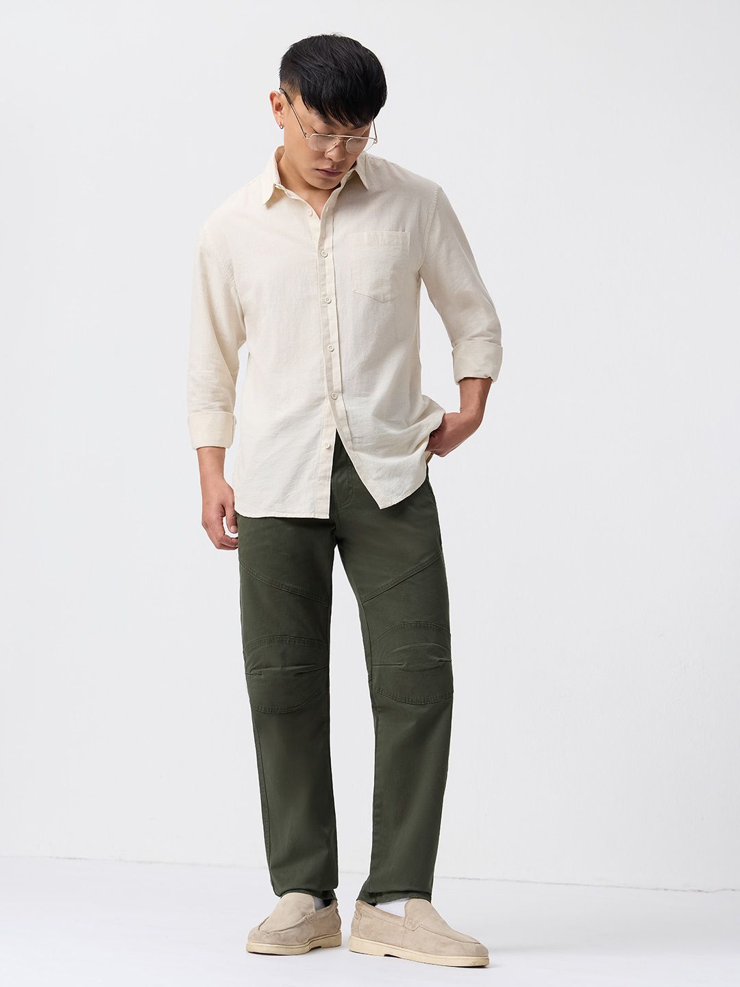 Aviator Pants: Dark Olive Men Pants