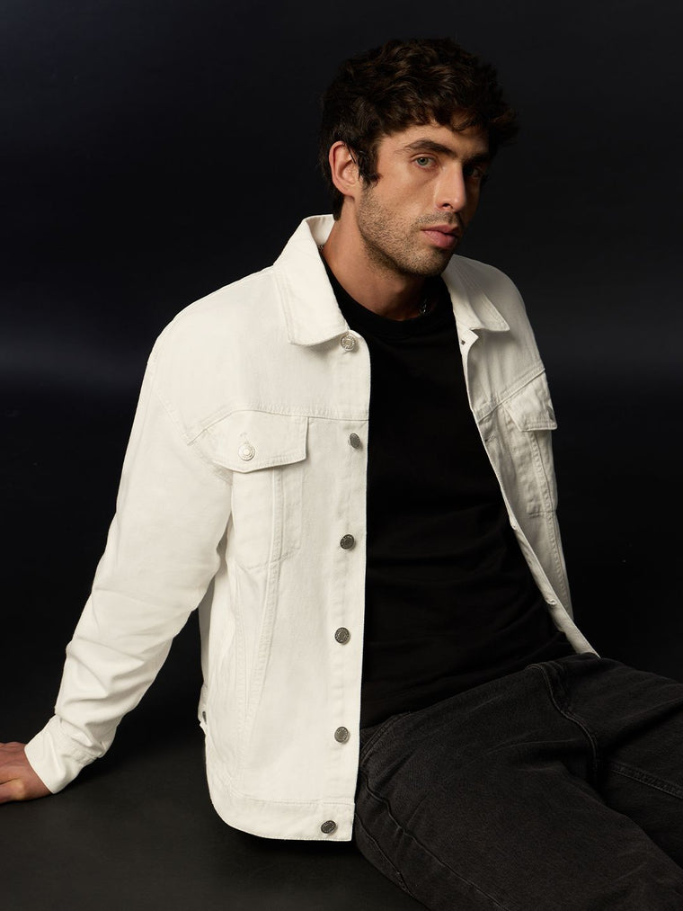 Denim Jacket: Ivory Denim Jackets
