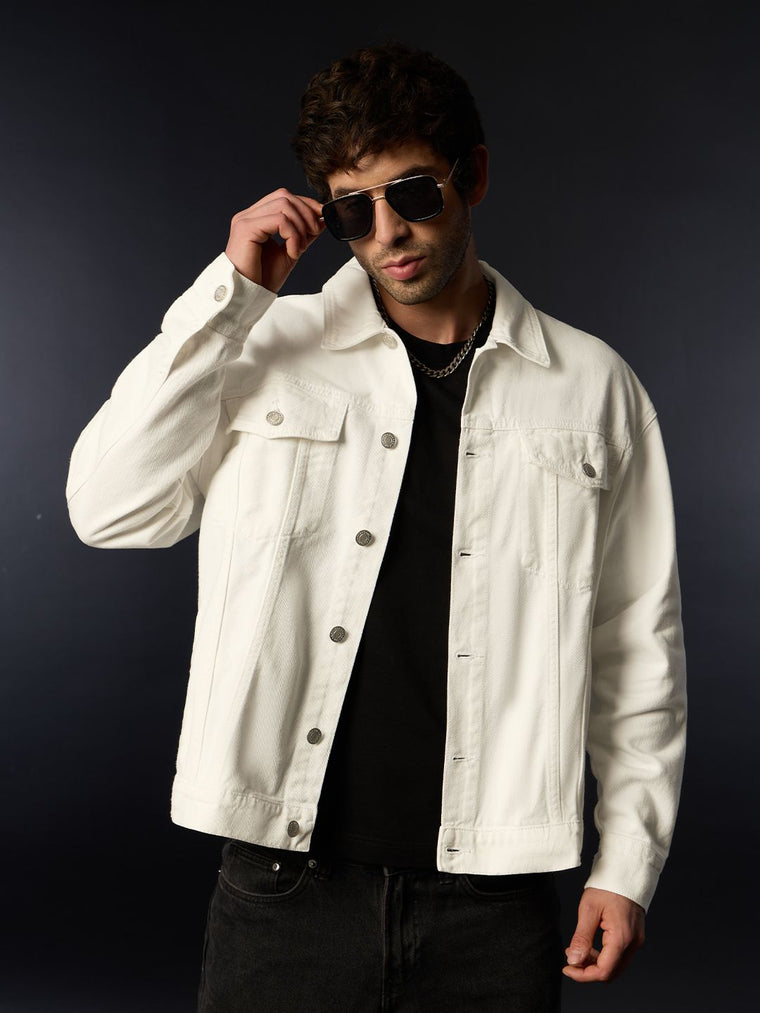 Denim Jacket: Ivory Denim Jackets