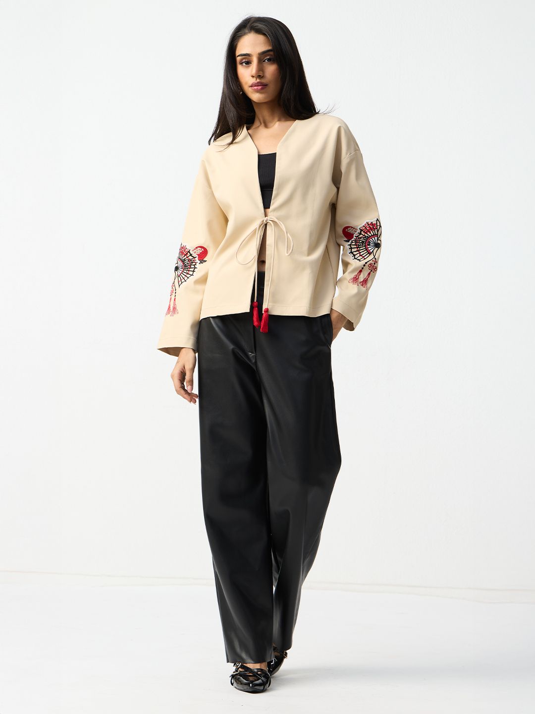 Tie-Up Shirt: Sandy Bloom Women Fashion Shirts