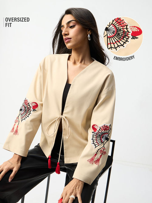 Tie-Up Shirt: Sandy Bloom Women Fashion Shirts