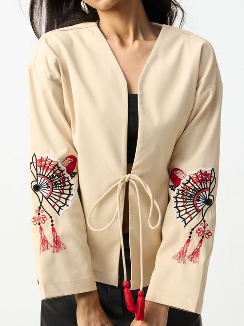 Tie-Up Shirt: Sandy Bloom Women Fashion Shirts