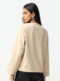 Tie-Up Shirt: Sandy Bloom Women Fashion Shirts