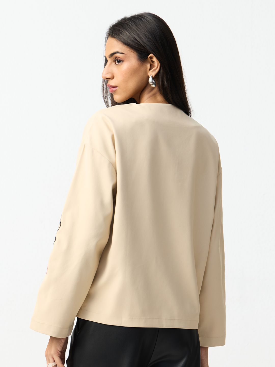Tie-Up Shirt: Sandy Bloom Women Fashion Shirts