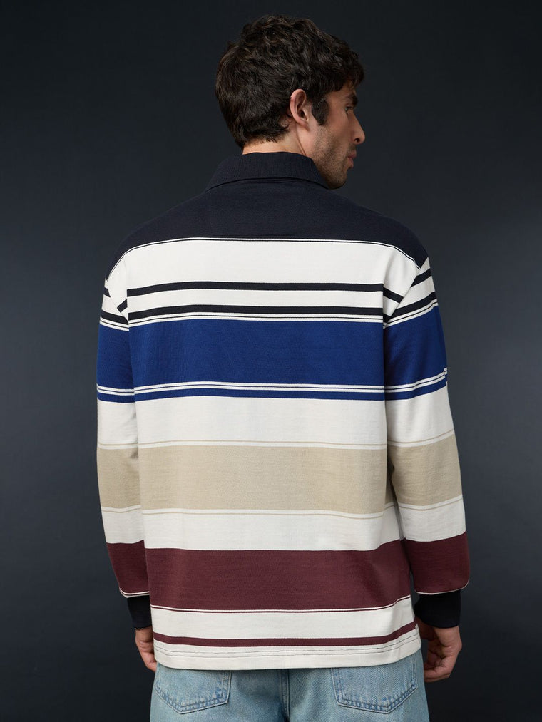 Colorblock Rugby Polo: Frost Men Rugby Polos
