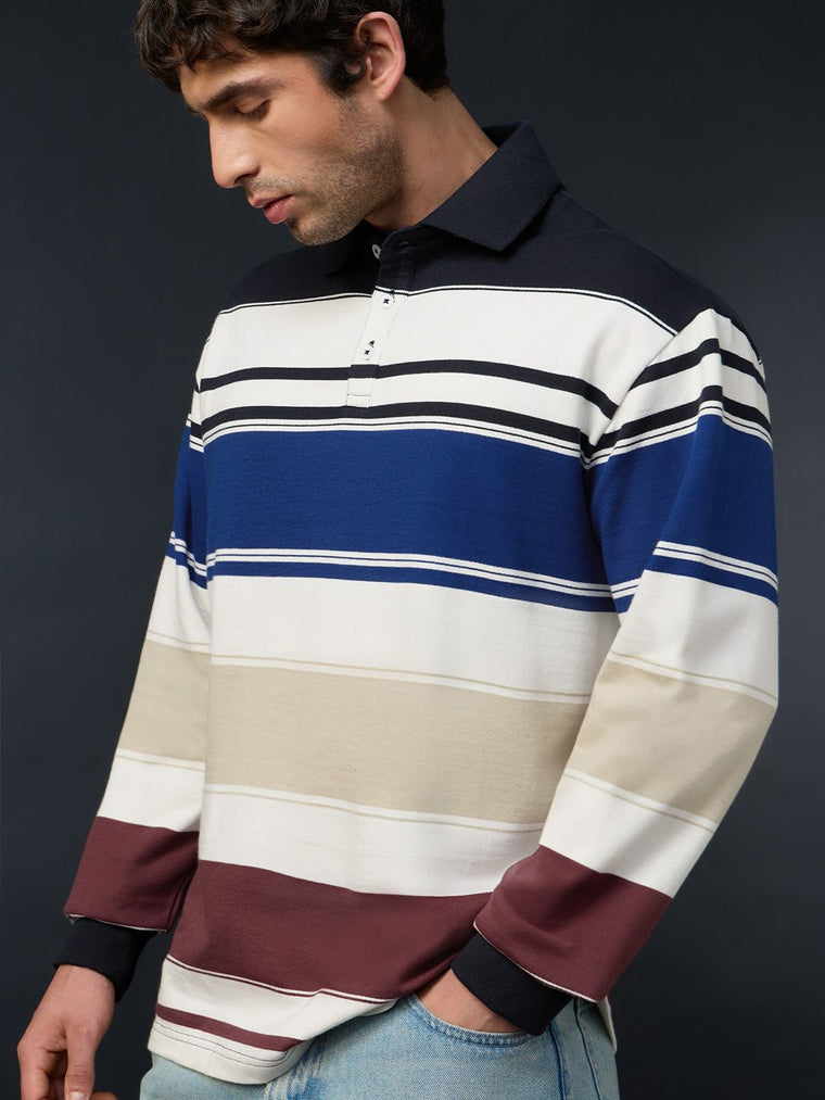 Colorblock Rugby Polo: Frost Men Rugby Polos