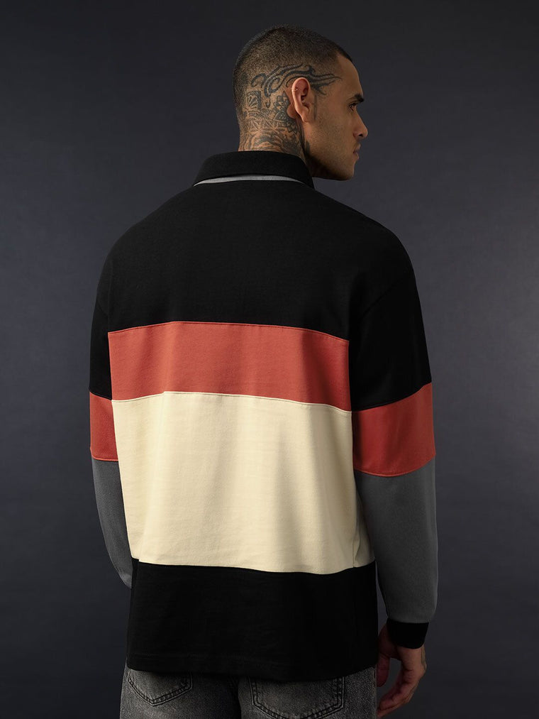 Colorblock Rugby Polo: Clover Men Rugby Polos