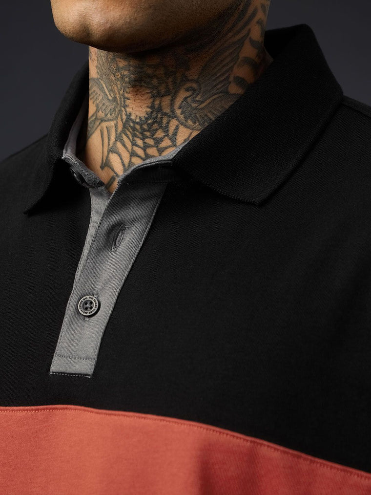 Colorblock Rugby Polo: Clover Men Rugby Polos