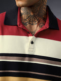 Colorblock Rugby Polo: Urban Static Men Rugby Polos