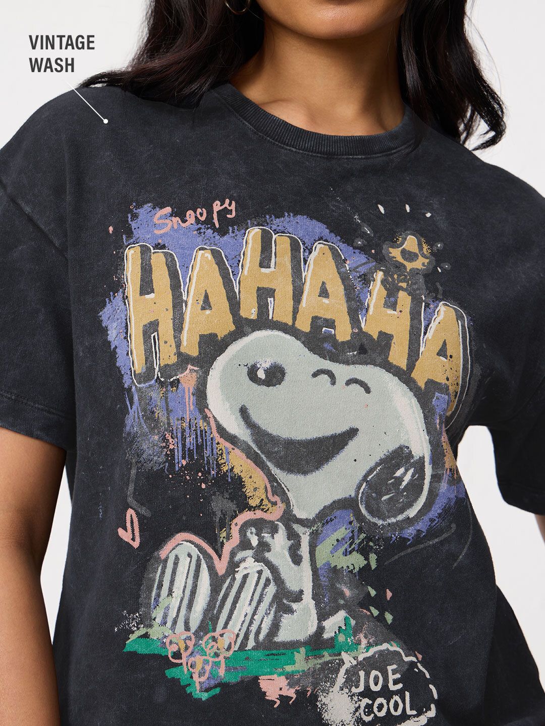 Peanuts: Funny Snoopy Women Oversized T-Shirts