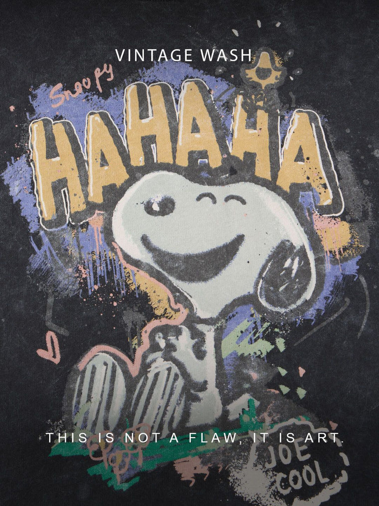 Peanuts: Funny Snoopy Women Oversized T-Shirts