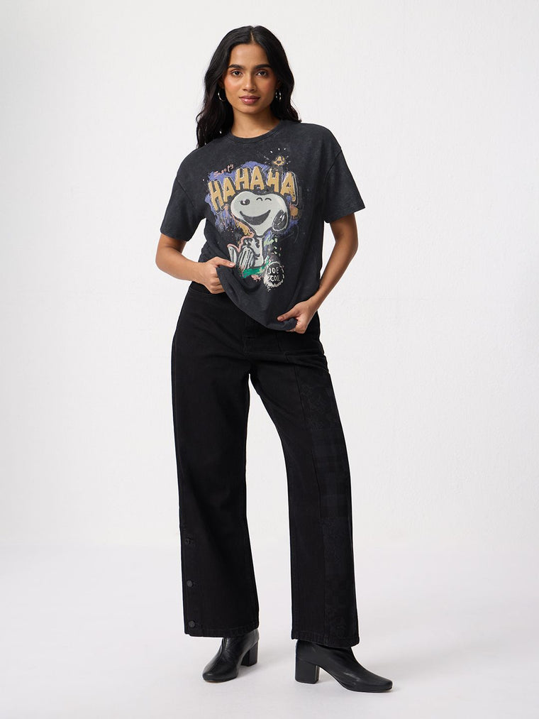 Peanuts: Funny Snoopy Women Oversized T-Shirts