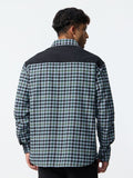 Check Shirts: Midnight Grid Men Relaxed Shirts