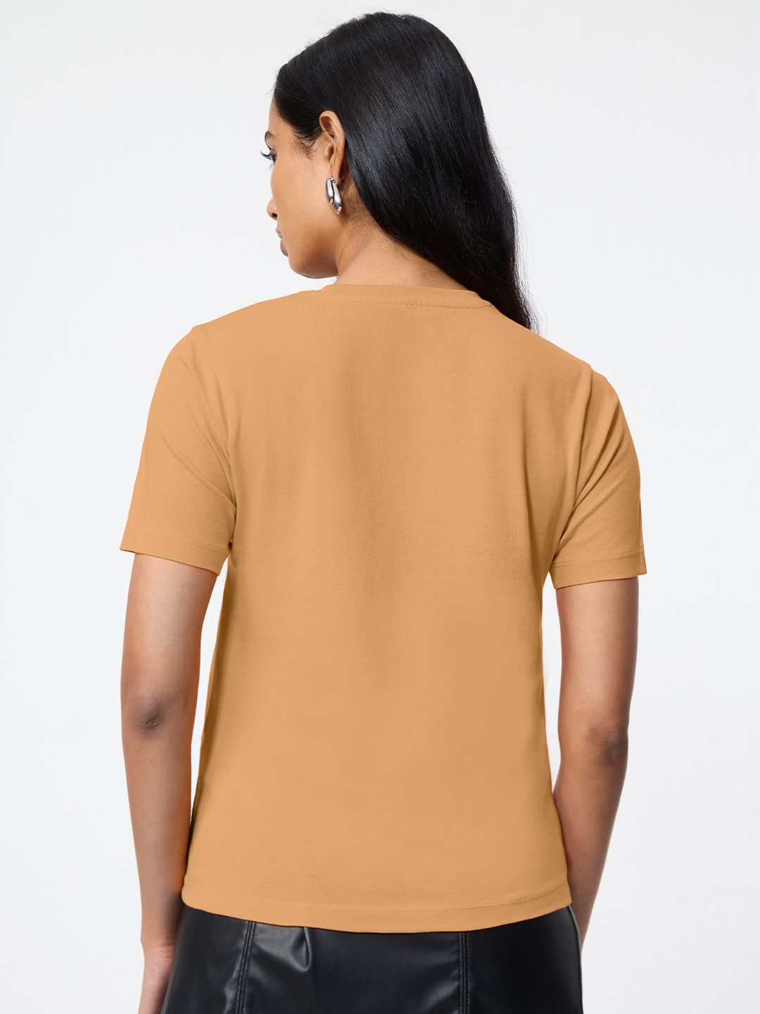 Regular Solids: Sienna Women Regular T-Shirts