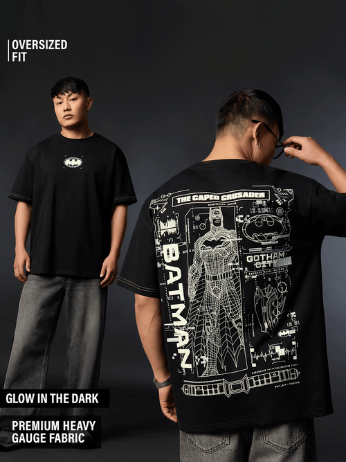 Batman: The Hero Glow Oversized T-Shirts