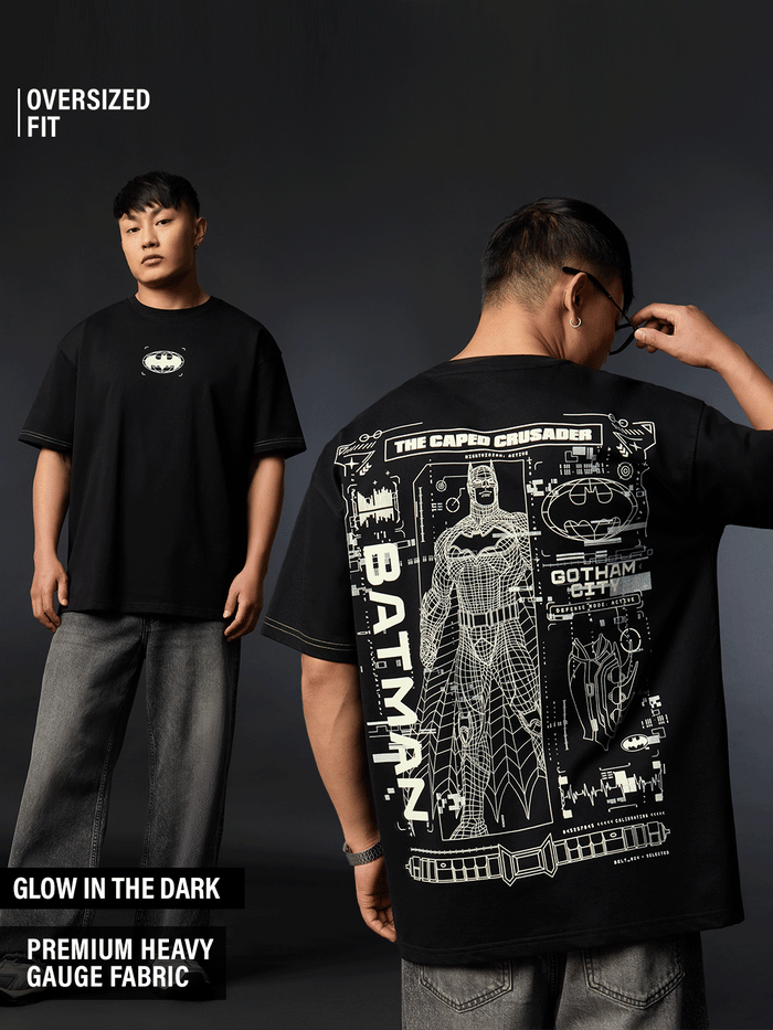 Batman: The Hero Glow Oversized T-Shirts