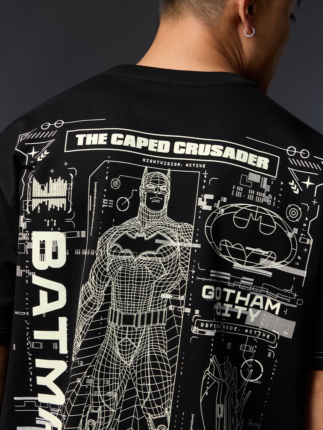 Batman: The Hero Glow Oversized T-Shirts