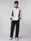 Oversized Rugby Polo: Steel Wave Men Rugby Polos