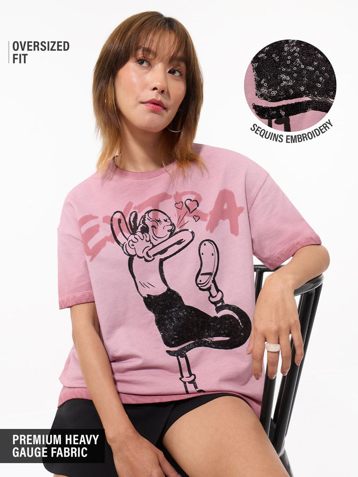 Popeye: Extra Women Oversized T-Shirts