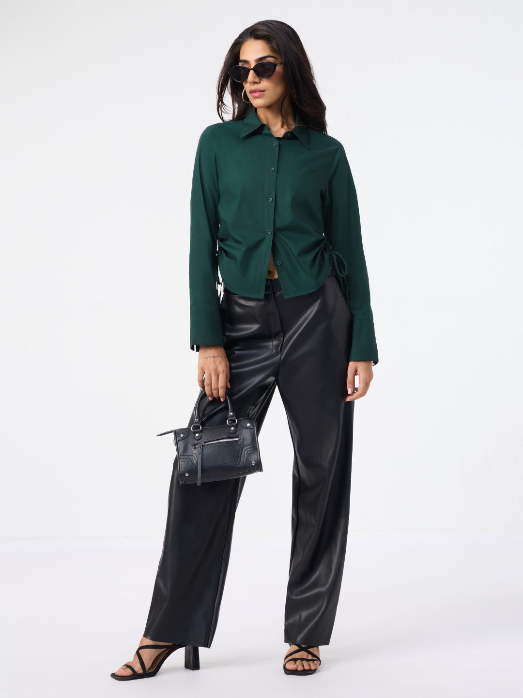 Tailored Solids: Emerald Women Fitted Shirts