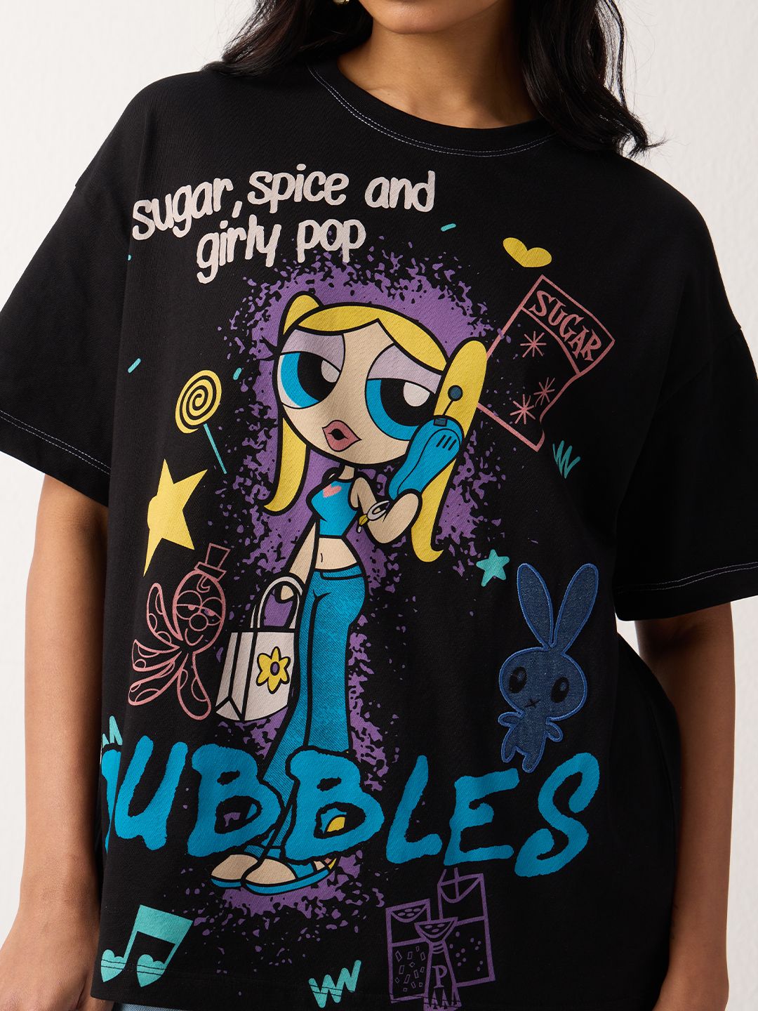 Powerpuff Girls: Girly Pop Women Oversized T-Shirts