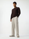 Solids: Stone Grey Men Cargo Joggers