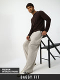 Solids: Stone Grey Men Cargo Joggers