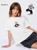 Textured T-shirt: Kung Fu Panda Peace Women Relaxed T-Shirts