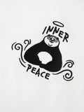 Textured T-shirt: Kung Fu Panda Peace Women Relaxed T-Shirts
