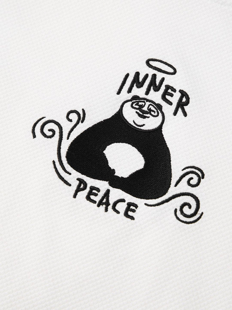 Textured T-shirt: Kung Fu Panda Peace Women Relaxed T-Shirts