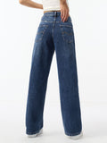 Distressed Denim: Sailor Blue Women Straight Denims