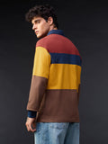 Colorblock Rugby Polo: Pollen Men Rugby Polos