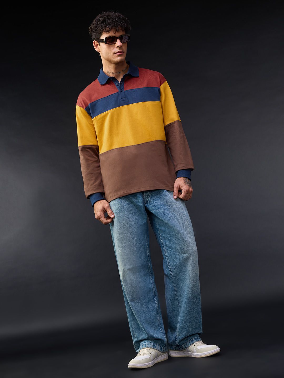 Colorblock Rugby Polo: Pollen Men Rugby Polos