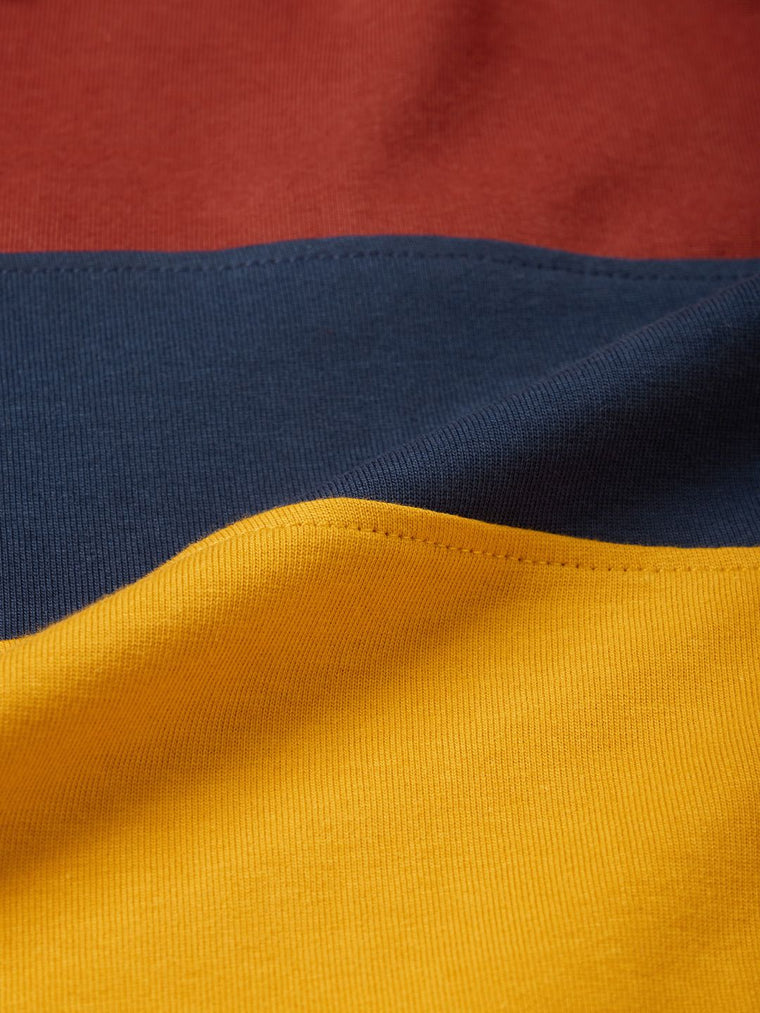 Colorblock Rugby Polo: Pollen Men Rugby Polos