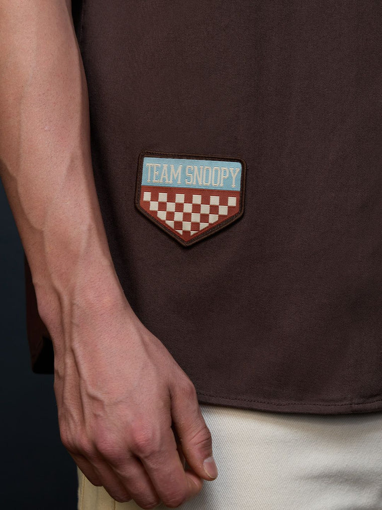 Zipper Shacket: Peanuts Rash Oversized Shirts