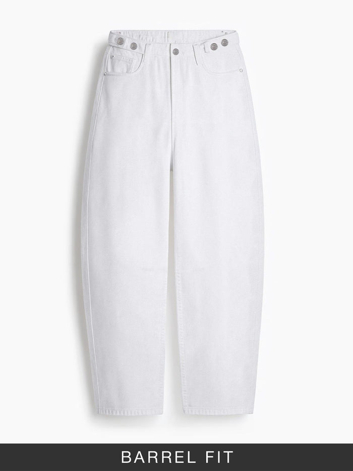 Barrel-Fit Denim: Ivory Women Barrel Denims