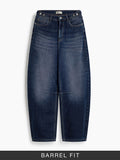 Barrel-Fit Denim: Midnight Women Barrel Denims