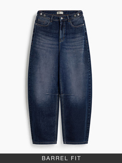 Barrel-Fit Denim: Midnight Women Barrel Denims
